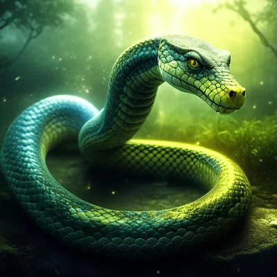 змея не кусает