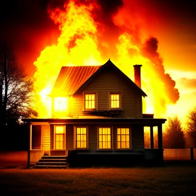 что горит дом
