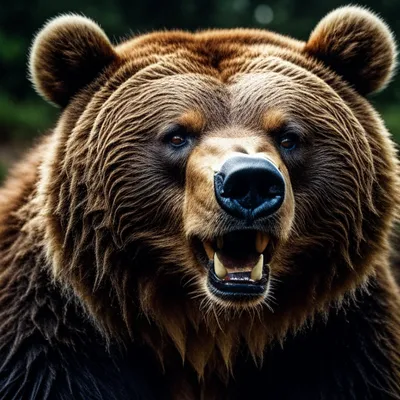 агрессивный медведь